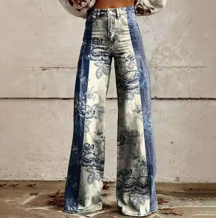SABINE™ | Boho Vintage Weitbeinige Hose