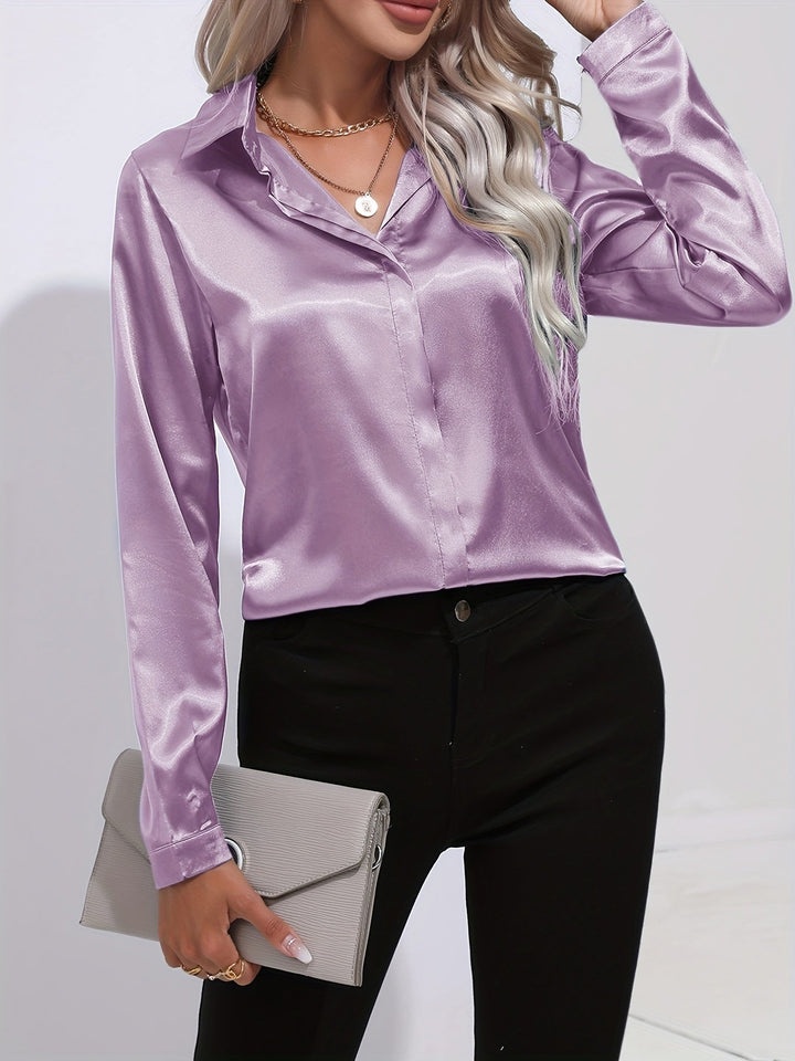 NADJA™ | Elegante Bluse aus Satin mit seidigem Glanz
