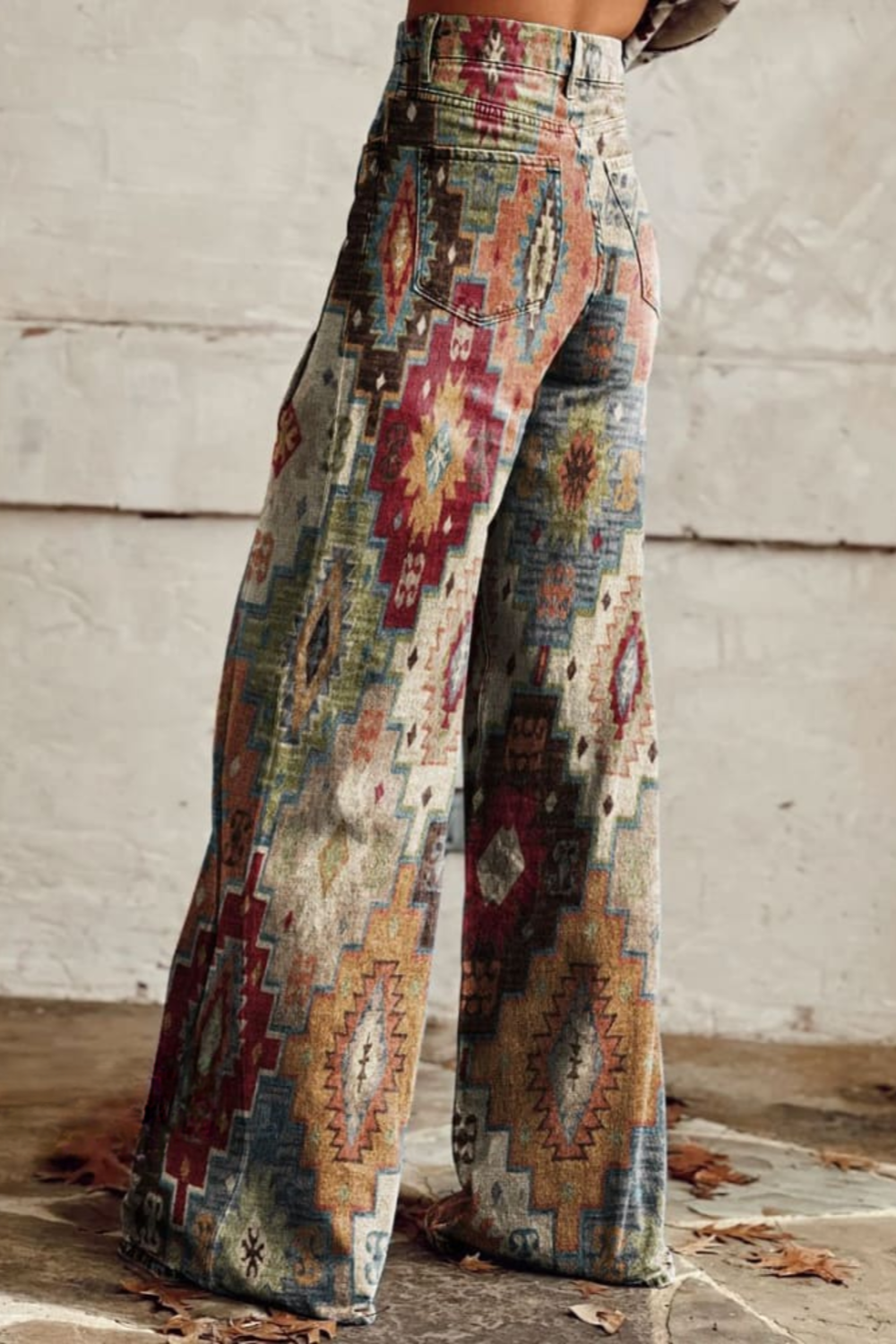RENATE™ | Boho Vintage Weitbeinige Hose