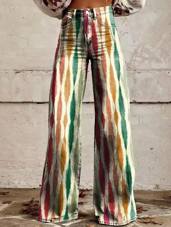 HEIKE™ | Boho Vintage Weitbeinige Hose