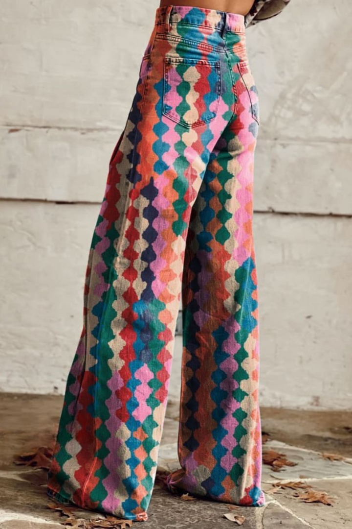 CLARISSA™ | Boho Vintage Weitbeinige Hose