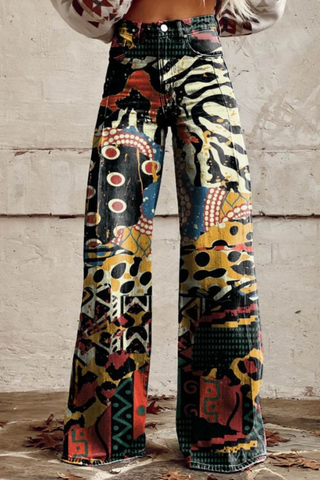 ELFRIEDE™ | Boho Vintage Weitbeinige Hose