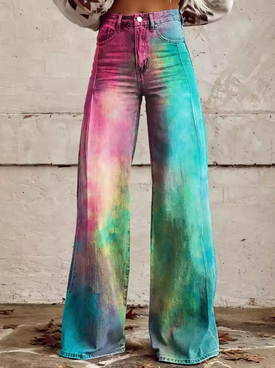 LENI™ | Boho Vintage Weitbeinige Hose