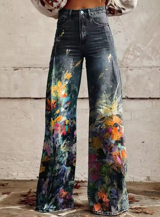PETRA™ | Boho Vintage Weitbeinige Hose