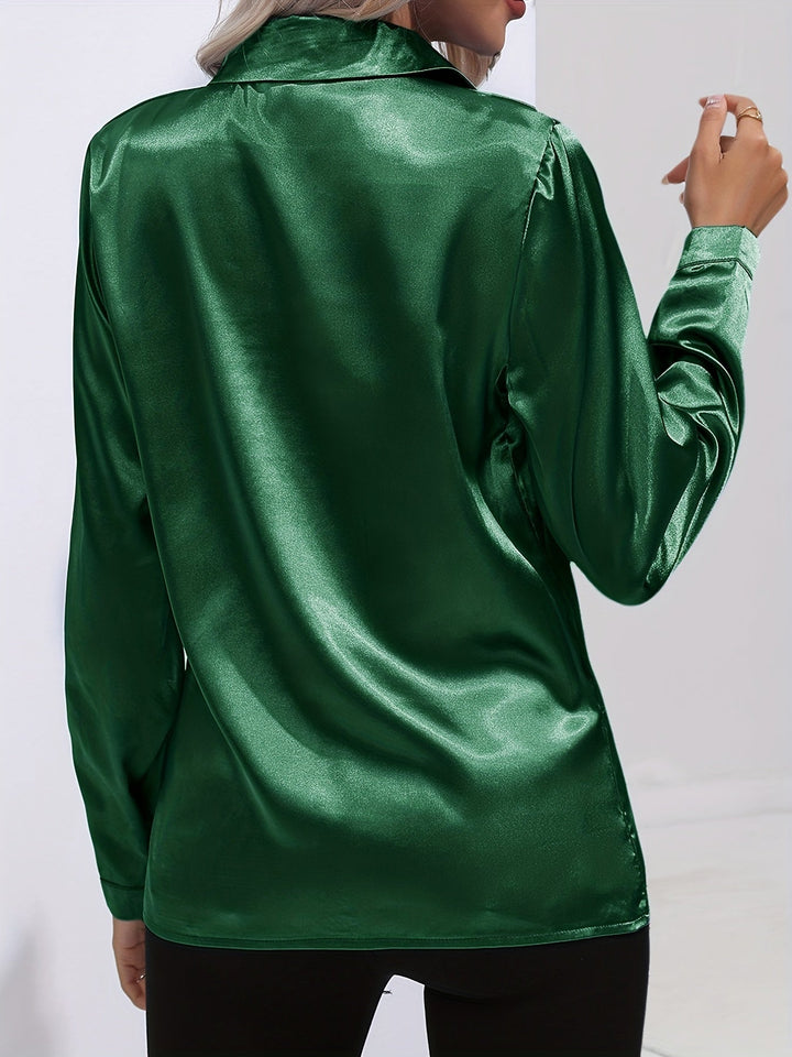NADJA™ | Elegante Bluse aus Satin mit seidigem Glanz