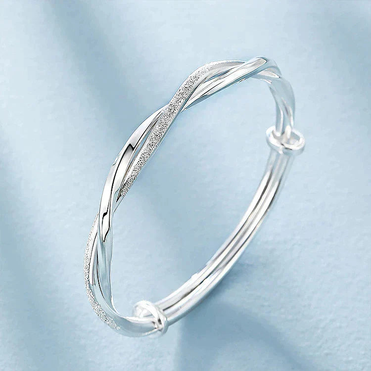 LINA™ | Geflochtenes Silberarmband, elegant