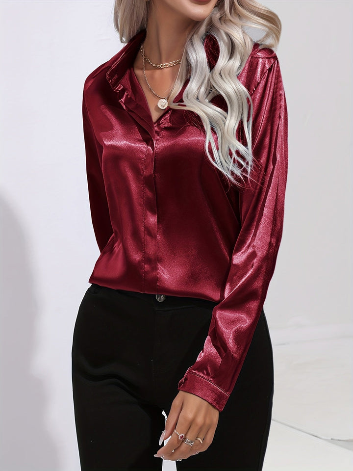 NADJA™ | Elegante Bluse aus Satin mit seidigem Glanz