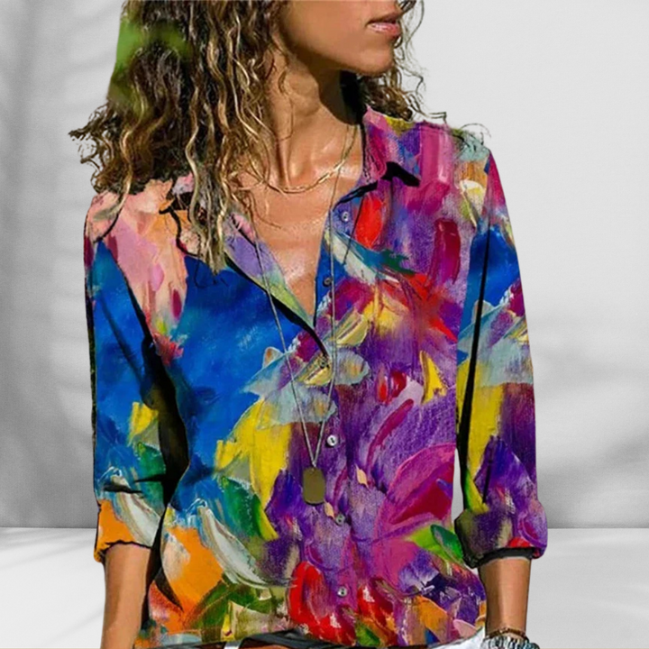 HAZEL™ | Leichte Bluse mit Leinenoptik