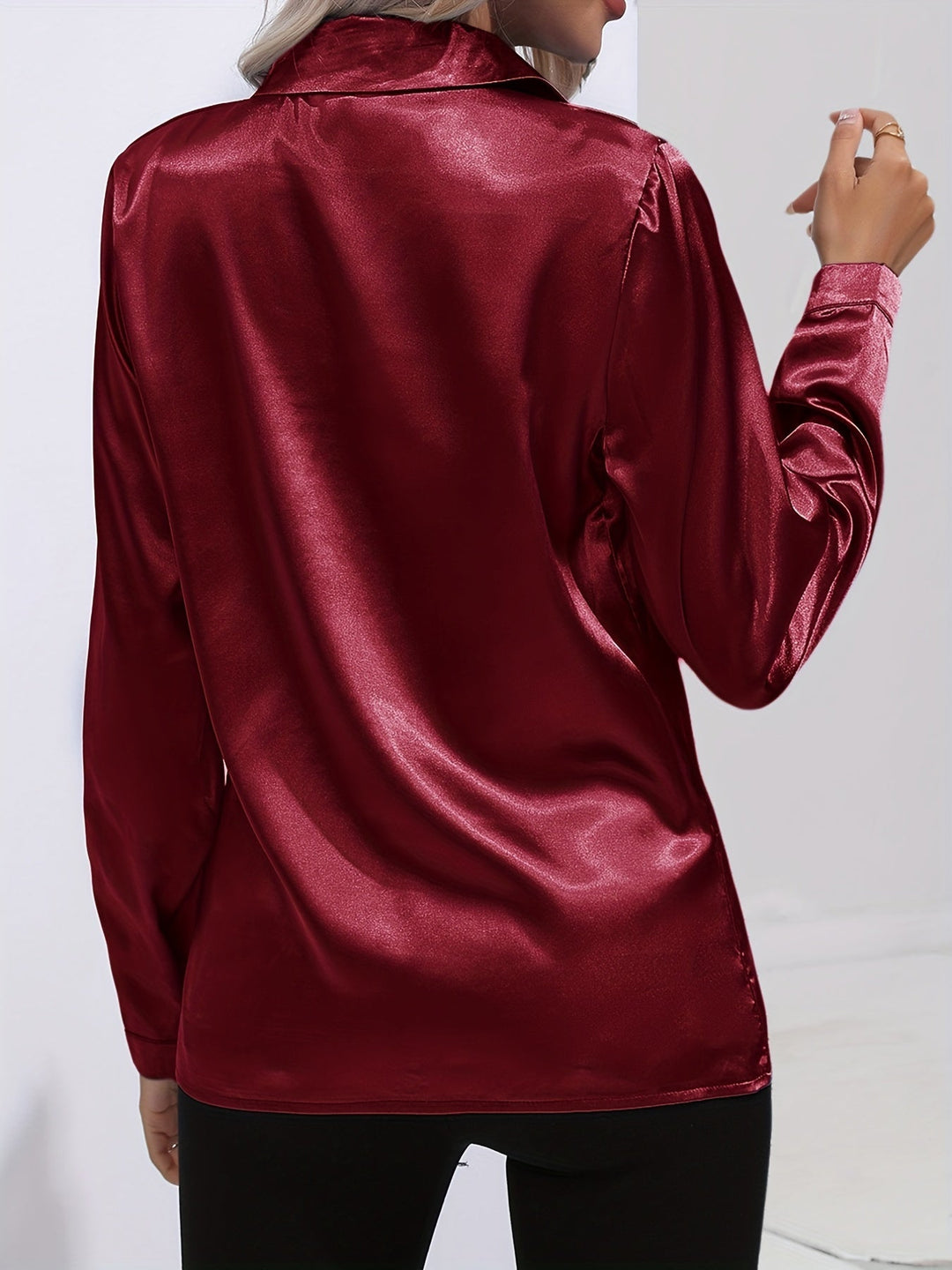 NADJA™ | Elegante Bluse aus Satin mit seidigem Glanz