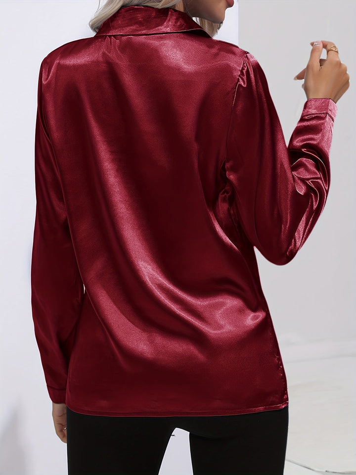 NADJA™ | Elegante Bluse aus Satin mit seidigem Glanz