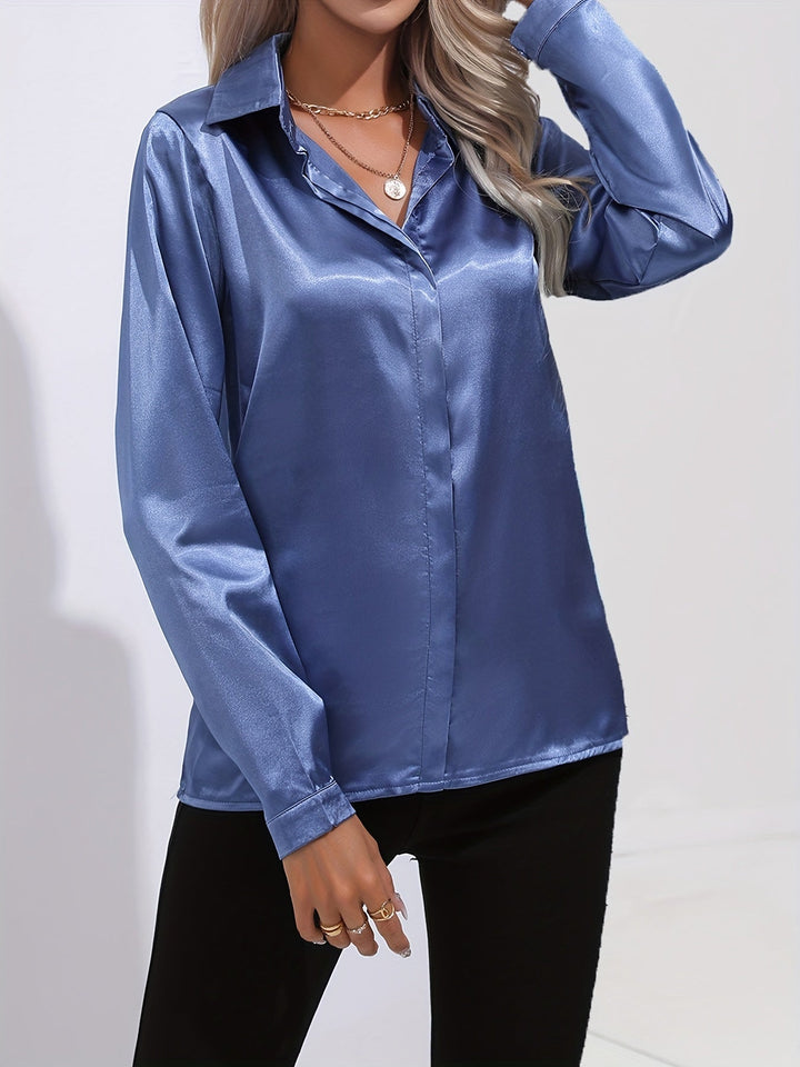 NADJA™ | Elegante Bluse aus Satin mit seidigem Glanz