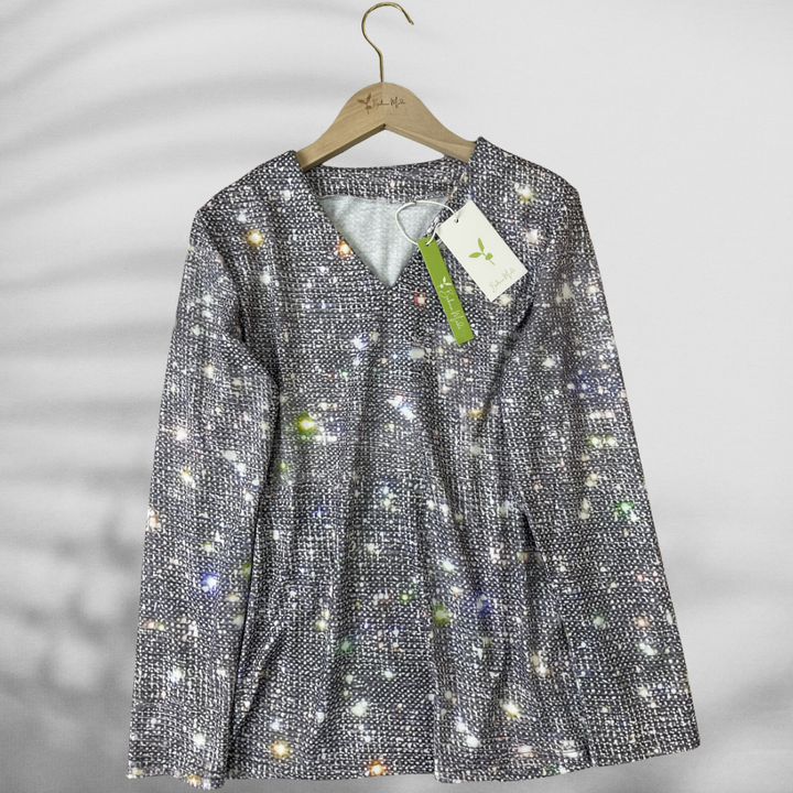 ELAINA™ | Glitzernde Bluse für Festlichkeiten