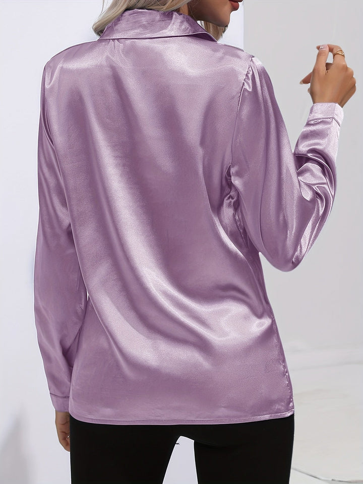 NADJA™ | Elegante Bluse aus Satin mit seidigem Glanz
