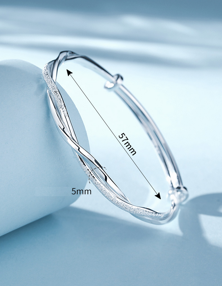LINA™ | Geflochtenes Silberarmband, elegant