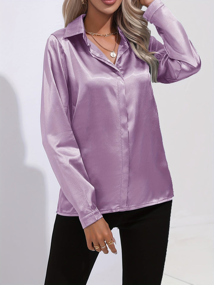 NADJA™ | Elegante Bluse aus Satin mit seidigem Glanz