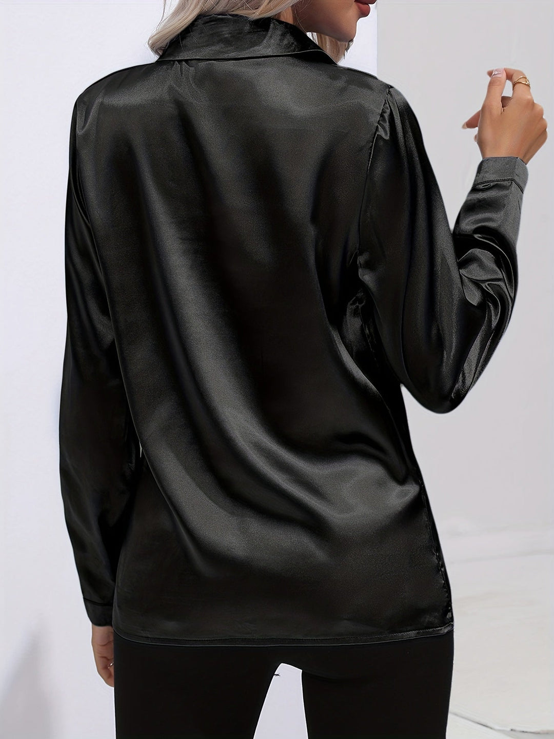 NADJA™ | Elegante Bluse aus Satin mit seidigem Glanz