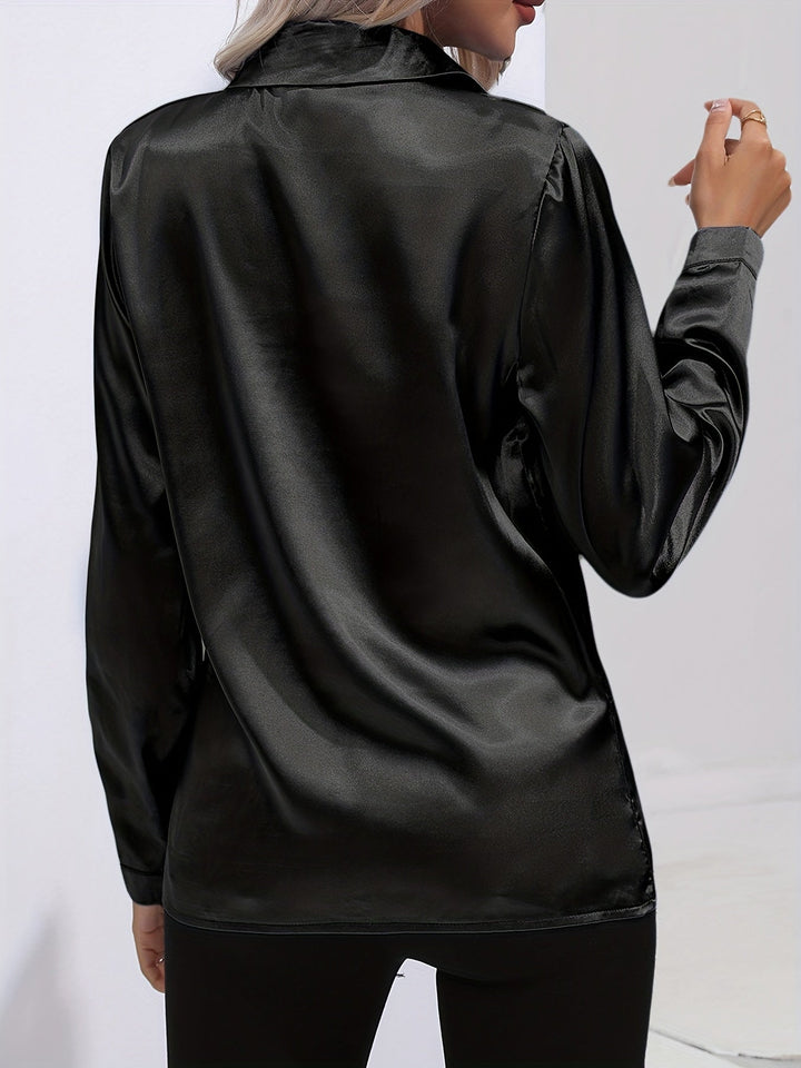 NADJA™ | Elegante Bluse aus Satin mit seidigem Glanz