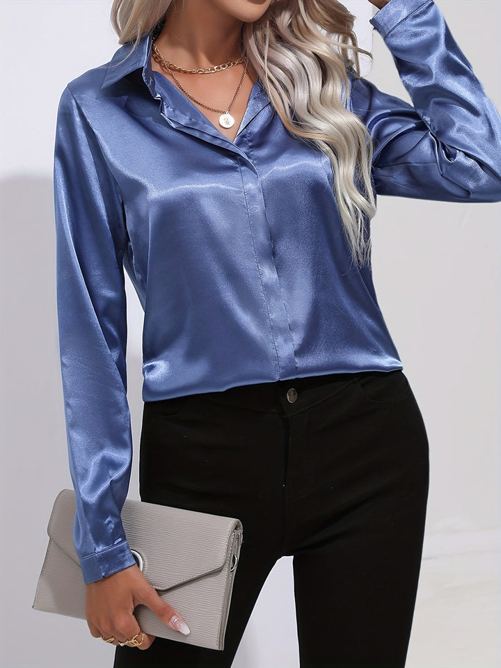 NADJA™ | Elegante Bluse aus Satin mit seidigem Glanz