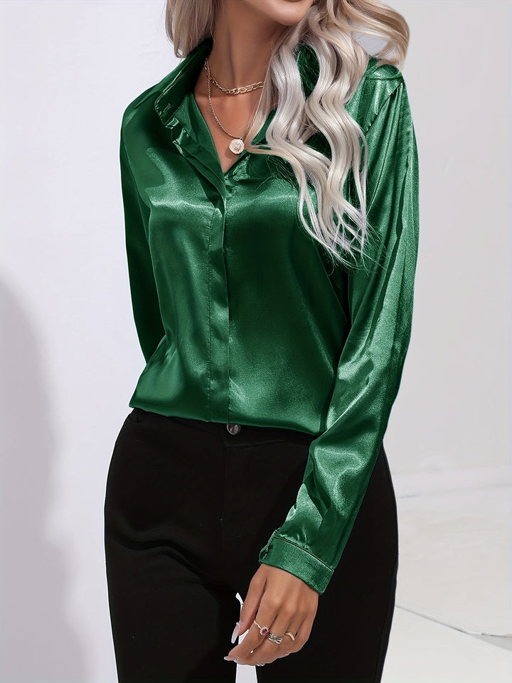 NADJA™ | Elegante Bluse aus Satin mit seidigem Glanz