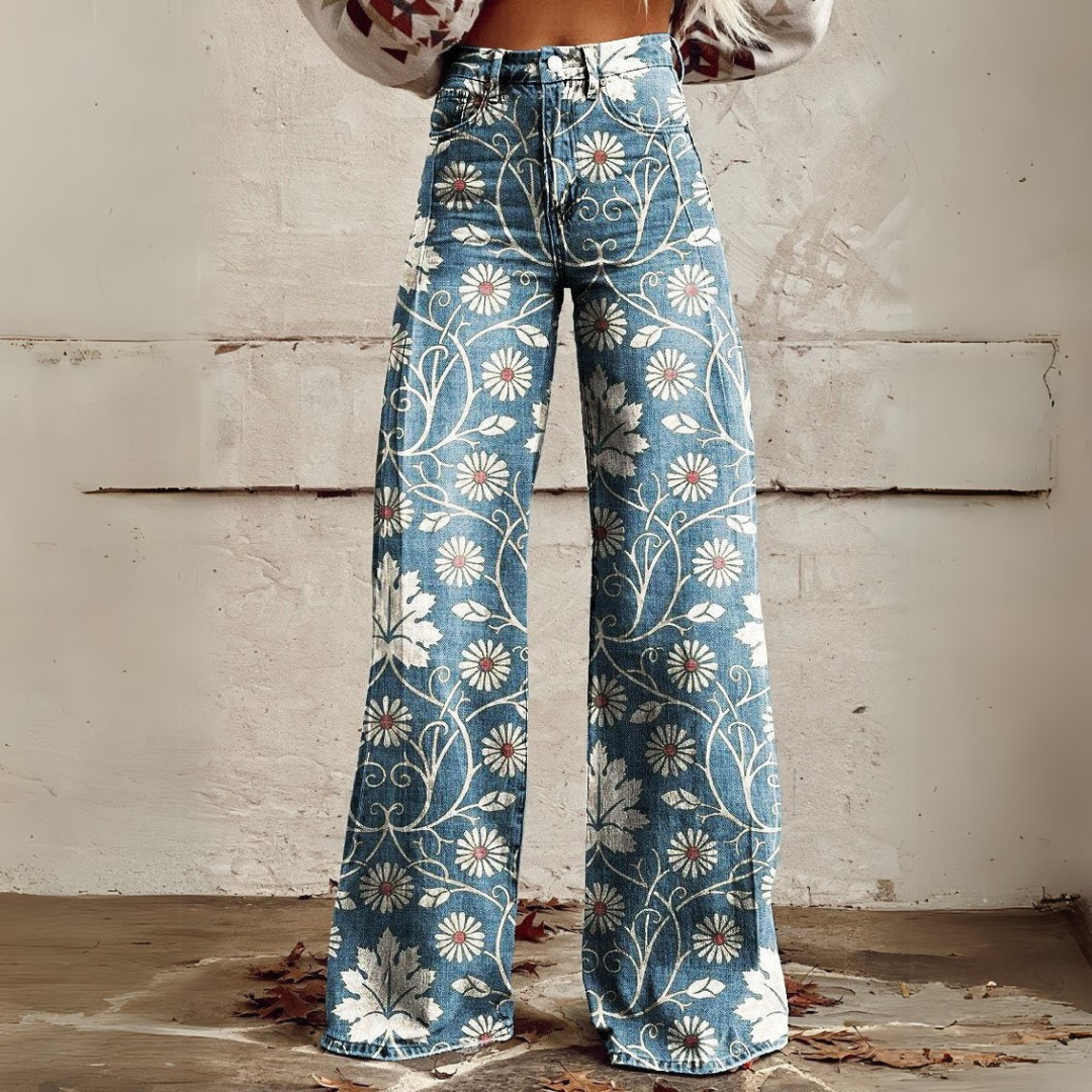 JOHANNA™ | Boho Vintage Weitbeinige Hose