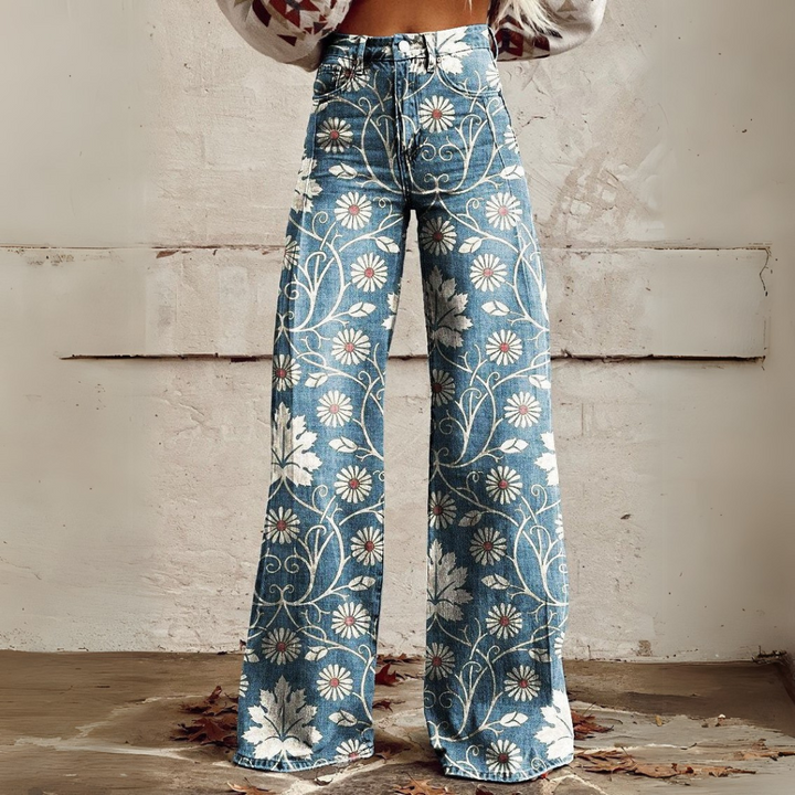 JOHANNA™ | Boho Vintage Weitbeinige Hose