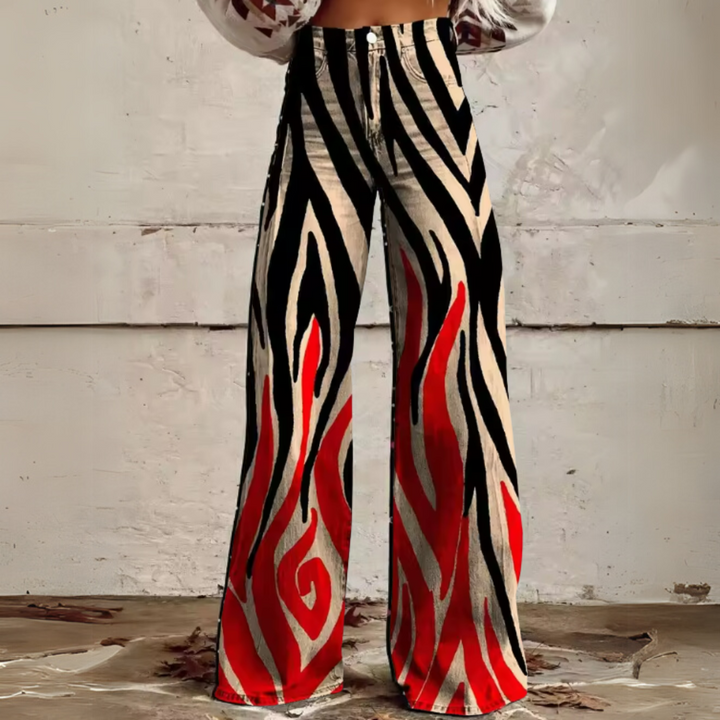 ANJA™ | Boho Vintage Weitbeinige Hose