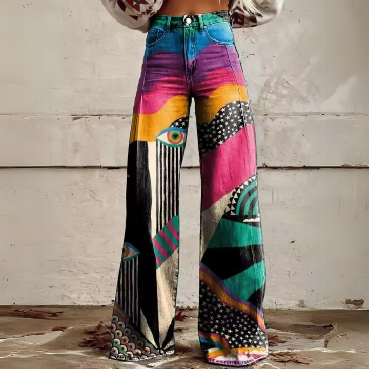 ROMY™ | Boho Vintage Weitbeinige Hose