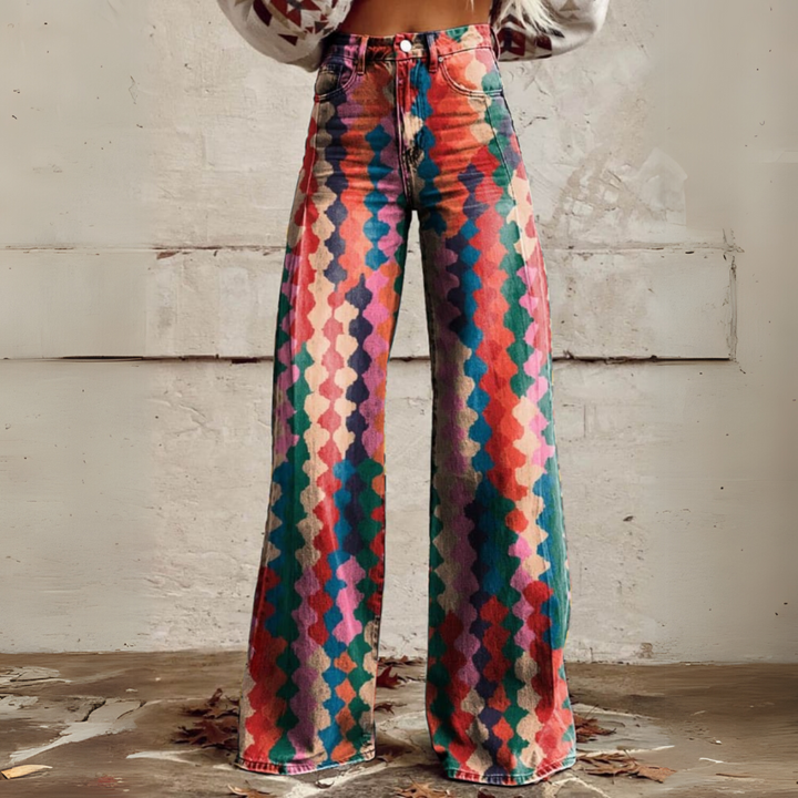 CLARISSA™ | Boho Vintage Weitbeinige Hose