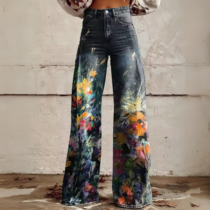 PETRA™ | Boho Vintage Weitbeinige Hose
