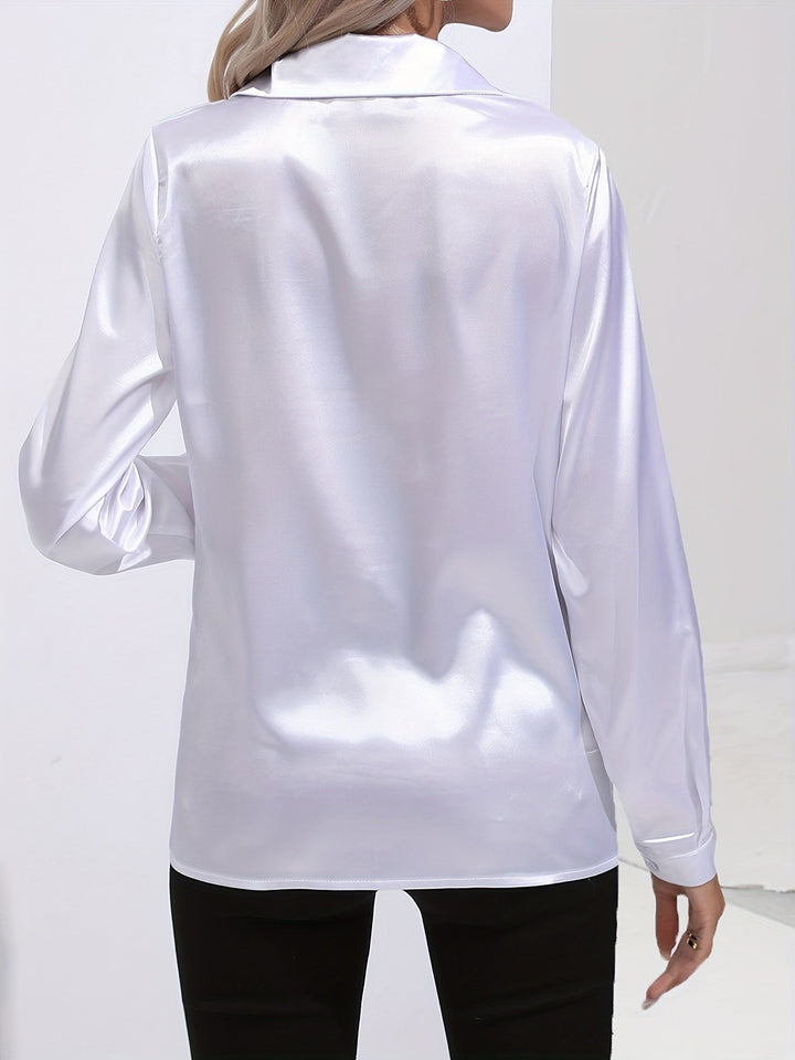 NADJA™ | Elegante Bluse aus Satin mit seidigem Glanz