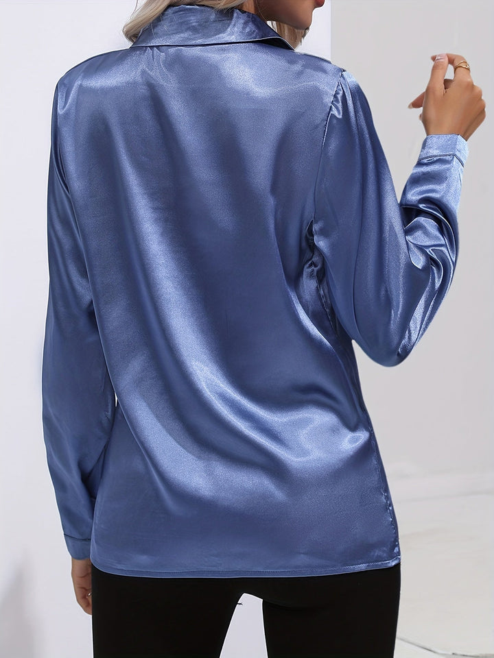 NADJA™ | Elegante Bluse aus Satin mit seidigem Glanz