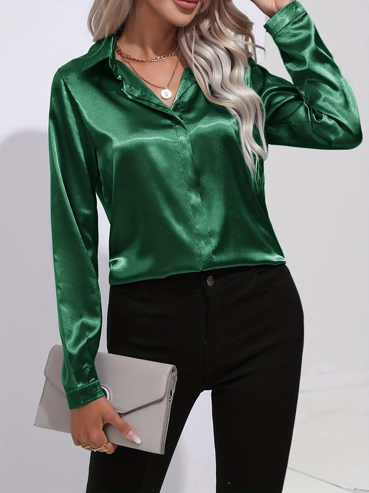 NADJA™ | Elegante Bluse aus Satin mit seidigem Glanz