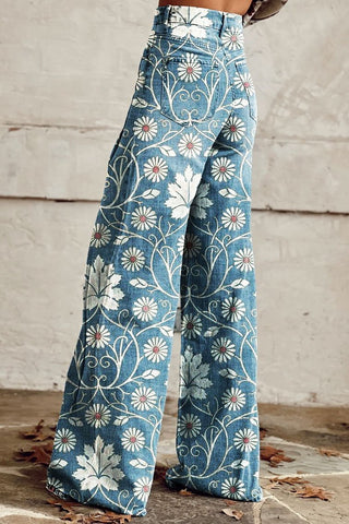 JOHANNA™ | Boho Vintage Weitbeinige Hose
