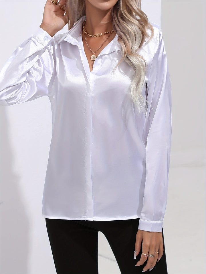 NADJA™ | Elegante Bluse aus Satin mit seidigem Glanz