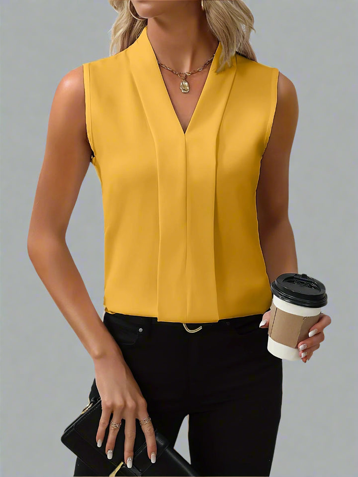 Romee | Ärmellose V-Ausschnitt Bluse für Damen