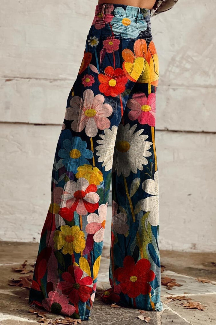 BRIGITTA™ | Boho Vintage Weitbeinige Hose