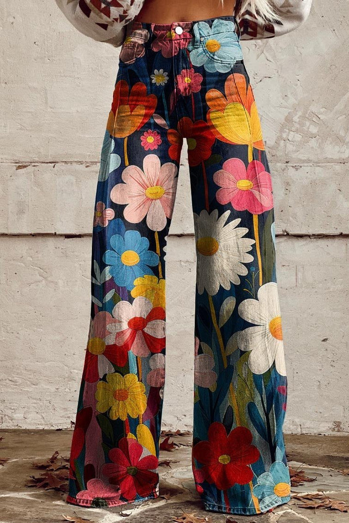 BRIGITTA™ | Boho Vintage Weitbeinige Hose