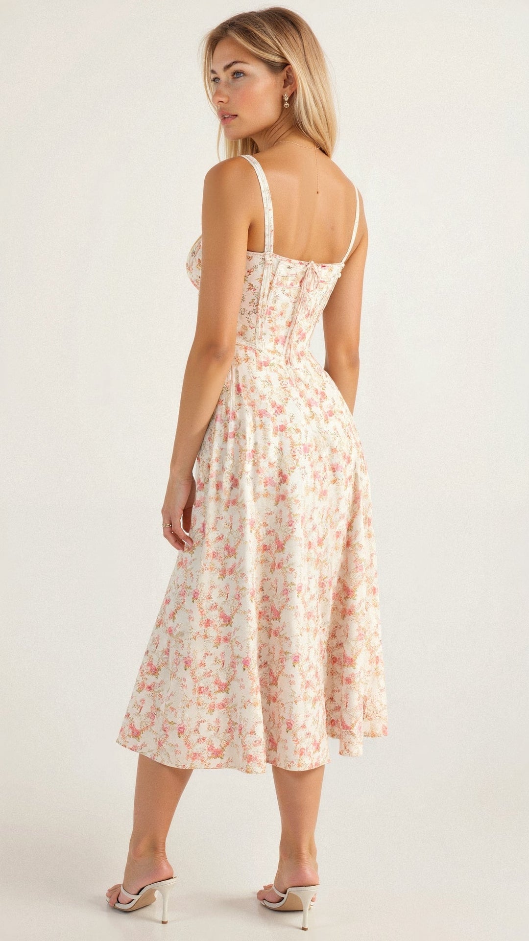 KIANA™ | Blumenkleid mit Corsagenoberteil und Schlitz