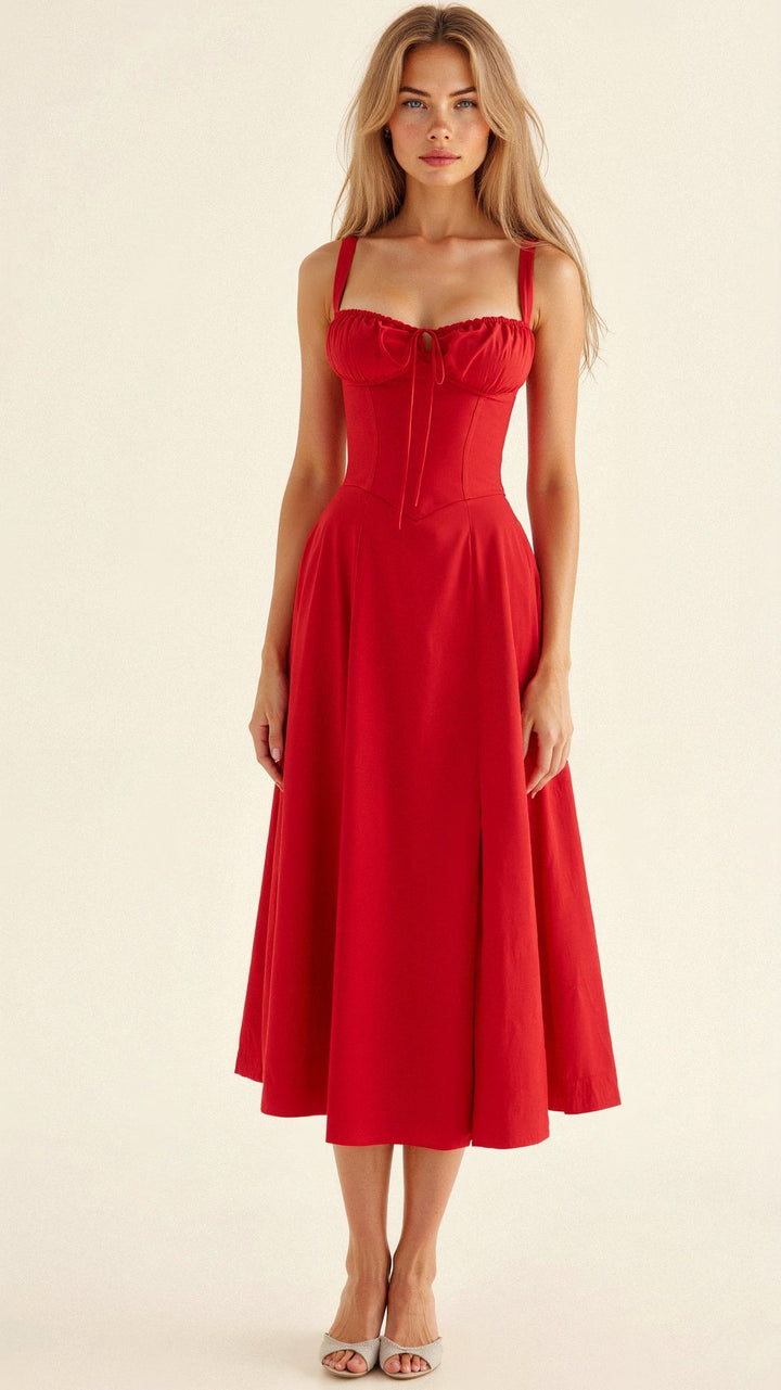 KIANA™ | Blumenkleid mit Corsagenoberteil und Schlitz