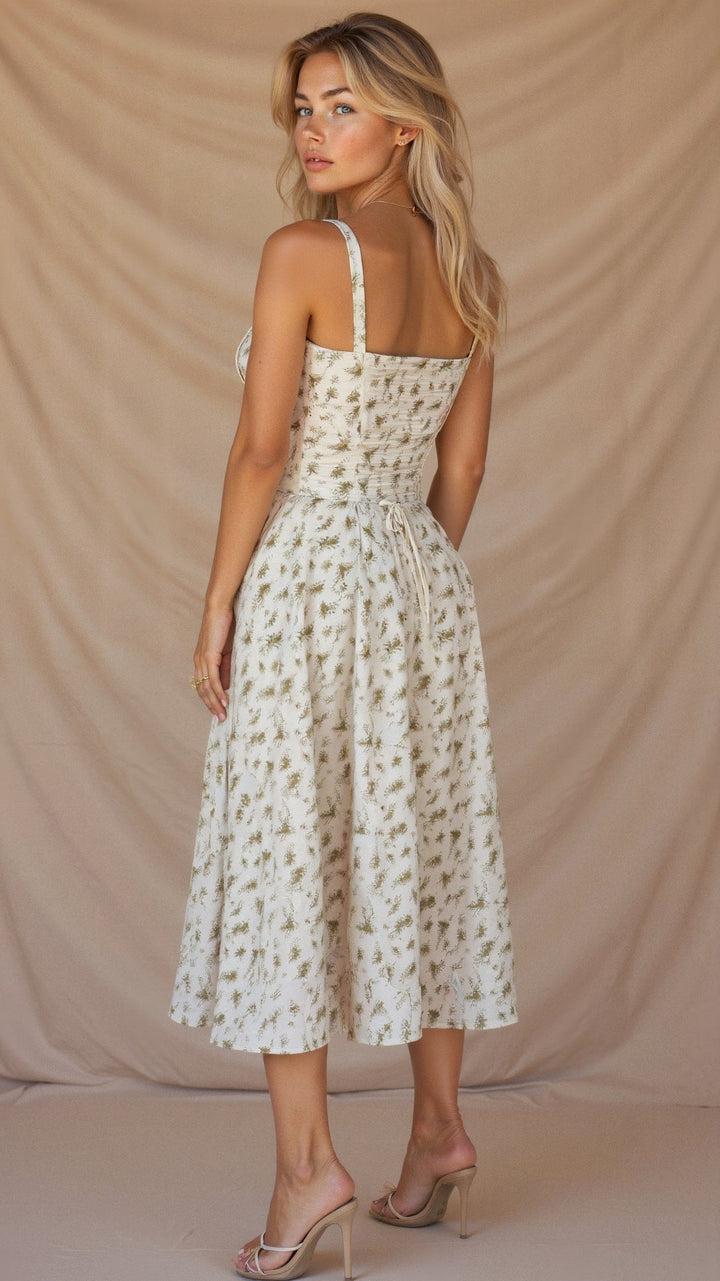 KIANA™ | Blumenkleid mit Corsagenoberteil und Schlitz