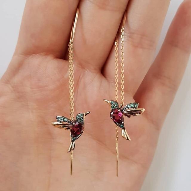 LINA™ | Handgemachte Kolibri-Ohrringe
